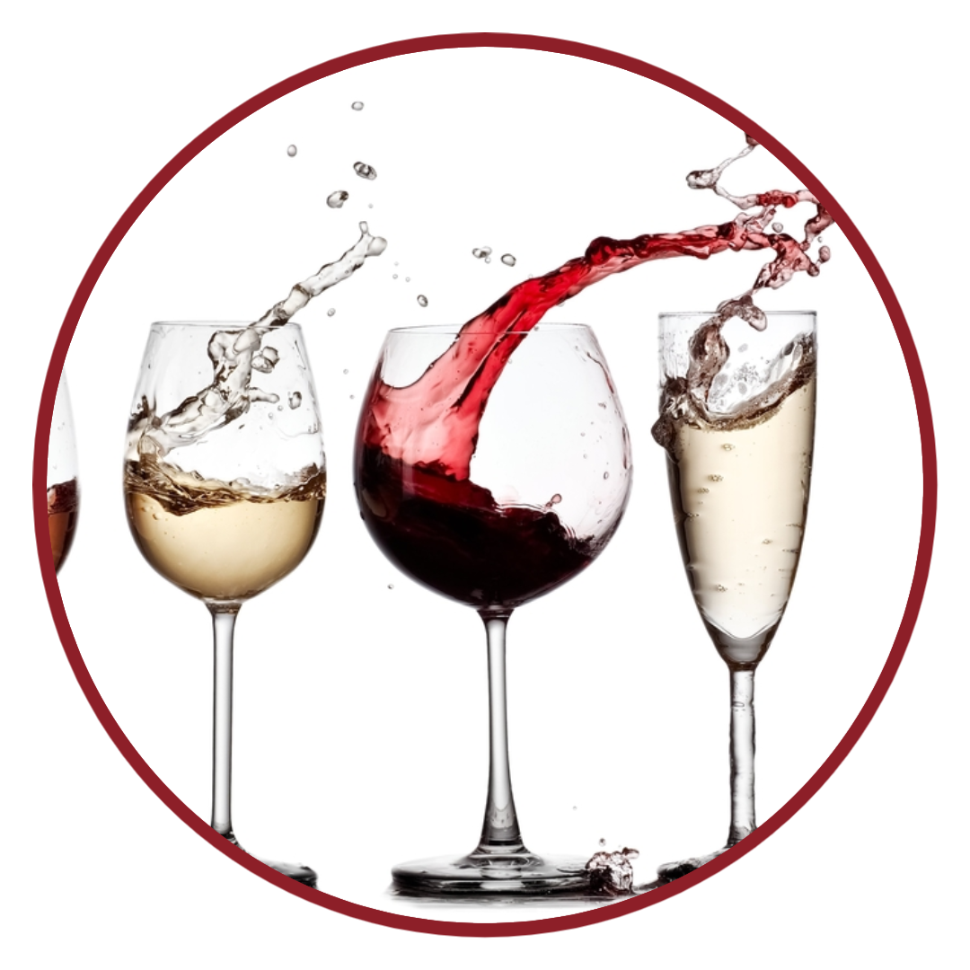 Wine glasses.